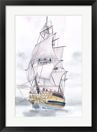 Framed Tall Ship II Print