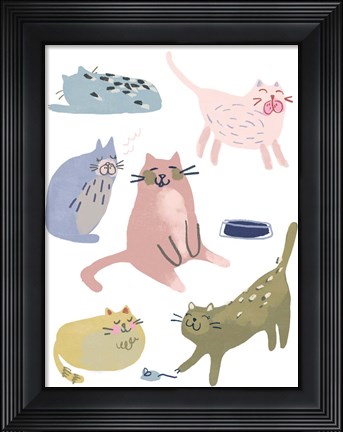 Framed Cat Squad II Print
