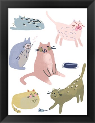 Framed Cat Squad II Print