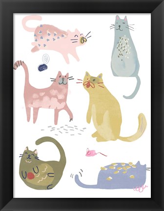 Framed Cat Squad IV Print