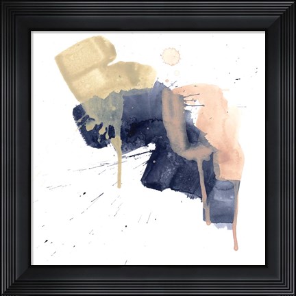 Framed Earthtone Gesture I Print