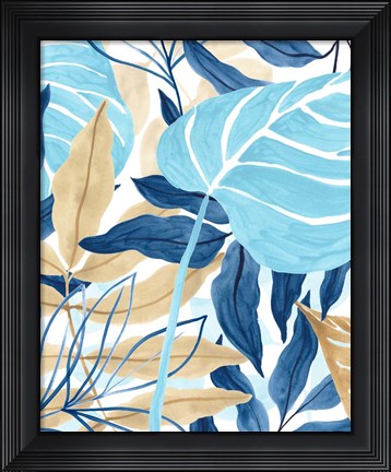 Framed Blue Jungle II Print