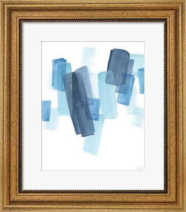 Framed Azure Fragment I Print