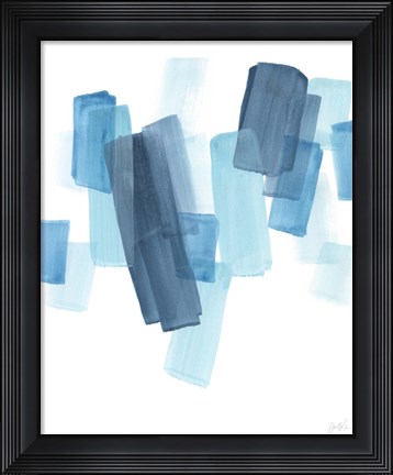 Framed Azure Fragment I Print