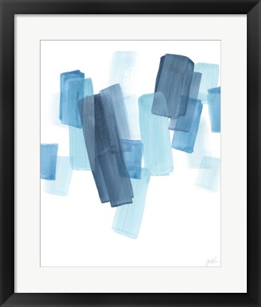 Framed Azure Fragment I Print