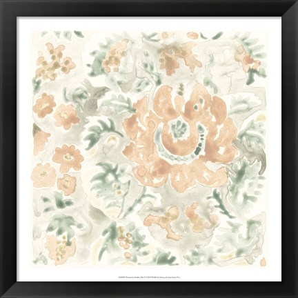 Framed Terracotta Garden Tile I Print