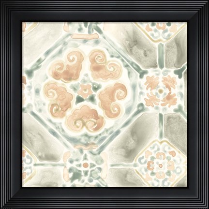 Framed Terracotta Garden Tile III Print