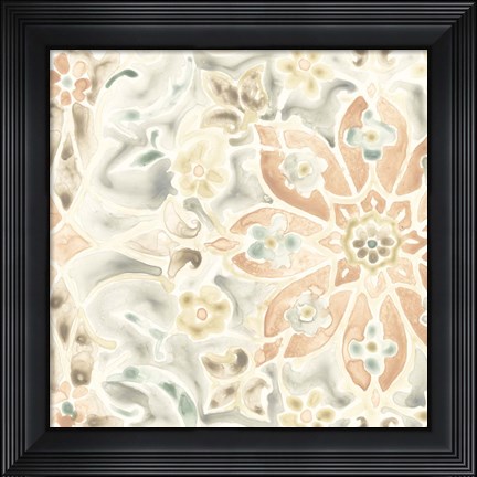 Framed Terracotta Garden Tile IV Print