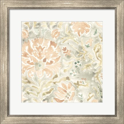 Framed Terracotta Garden Tile VI Print
