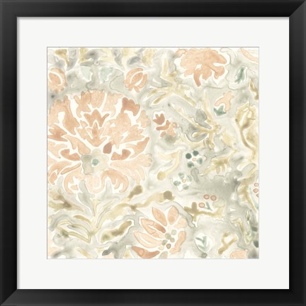 Framed Terracotta Garden Tile VI Print