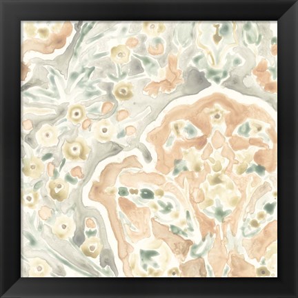 Framed Terracotta Garden Tile VII Print