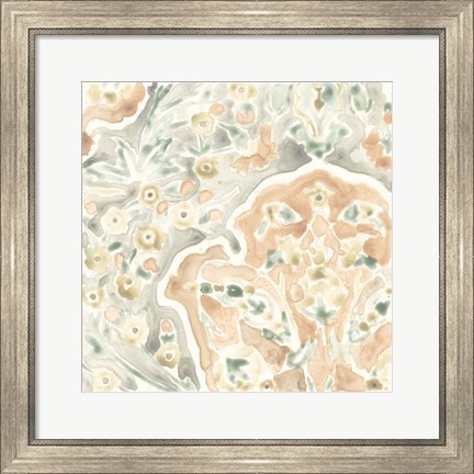 Framed Terracotta Garden Tile VII Print