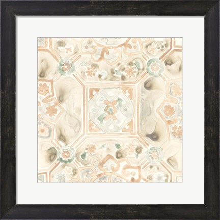 Framed Terracotta Garden Tile VIII Print
