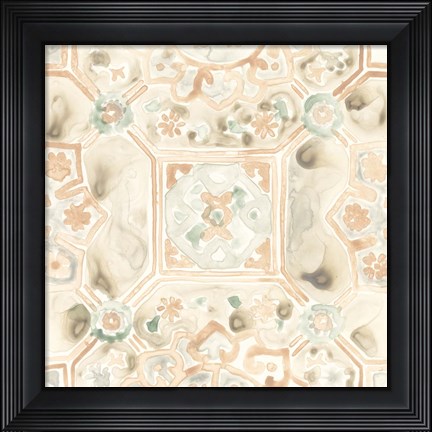 Framed Terracotta Garden Tile VIII Print