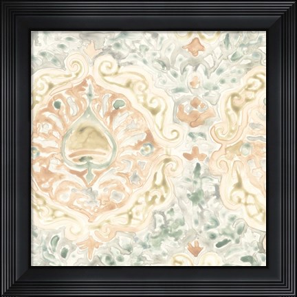 Framed Terracotta Garden Tile IX Print
