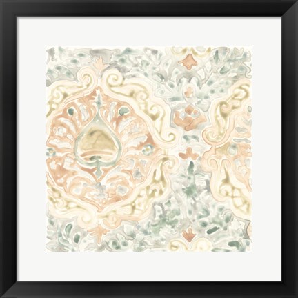 Framed Terracotta Garden Tile IX Print