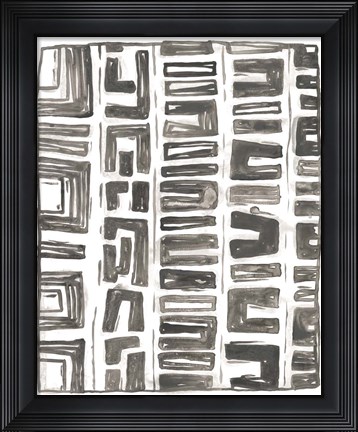 Framed Tribal Geometry II Print