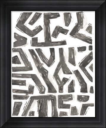 Framed Tribal Geometry III Print