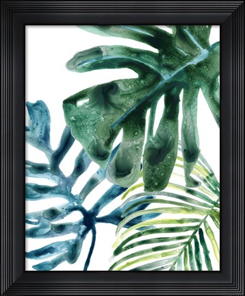 Framed Tropical Leaf Medley III Print