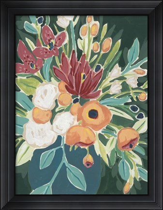 Framed Blissful Bouquet I Print