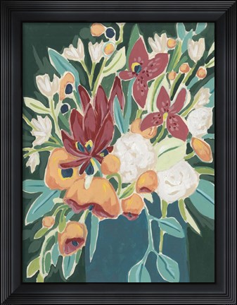 Framed Blissful Bouquet II Print