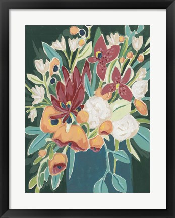 Framed Blissful Bouquet II Print