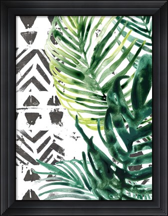 Framed Palm Pattern I Print