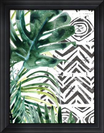 Framed Palm Pattern II Print