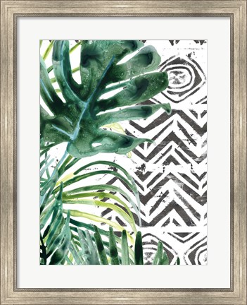 Framed Palm Pattern II Print