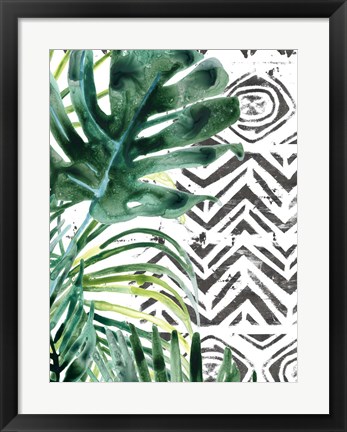 Framed Palm Pattern II Print