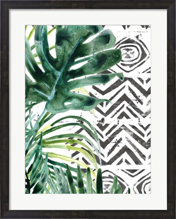 Framed Palm Pattern II Print