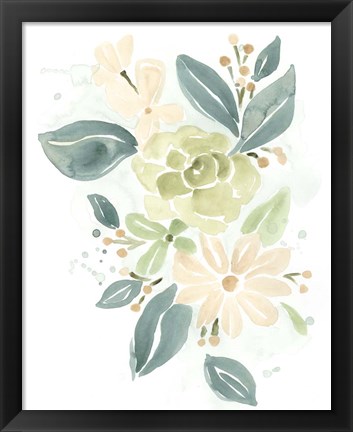 Framed Spring Greens I Print