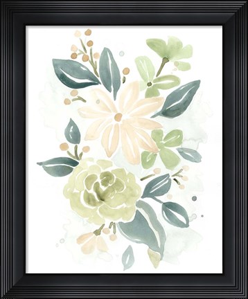 Framed Spring Greens II Print