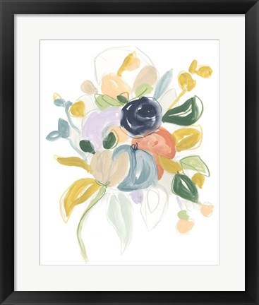 Framed Bijoux Bouquet I Print