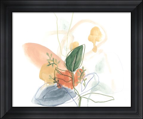 Framed Abstracted Bouquet II Print