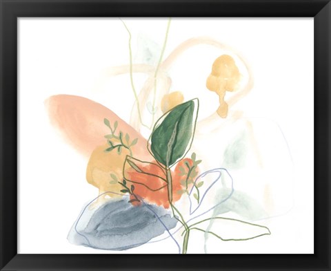 Framed Abstracted Bouquet II Print