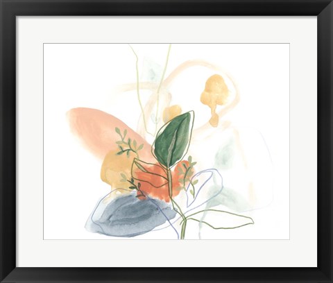 Framed Abstracted Bouquet II Print