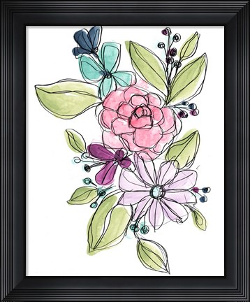 Framed Bright Sketch II Print