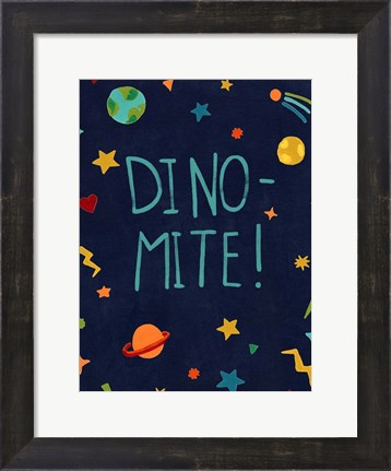 Framed Starry Dinos II Print