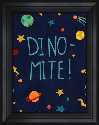 Framed Starry Dinos II Print