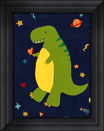 Framed Starry Dinos III Print