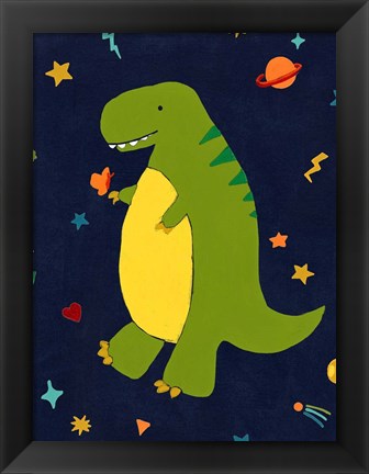 Framed Starry Dinos III Print