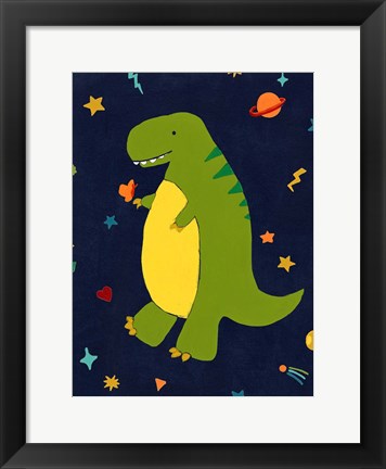 Framed Starry Dinos III Print