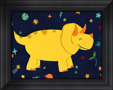 Framed Starry Dinos V Print