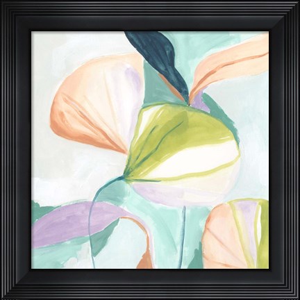 Framed Fan Flowers II Print