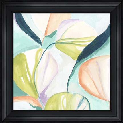 Framed Fan Flowers IV Print
