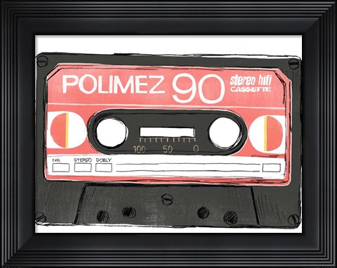 Framed Mix Tape V Print