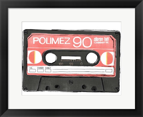 Framed Mix Tape V Print