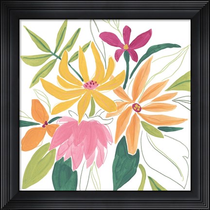 Framed Tutti Frutti Floral II Print