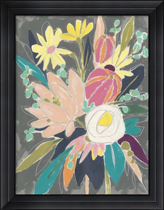 Framed Fauvist Flora I Print